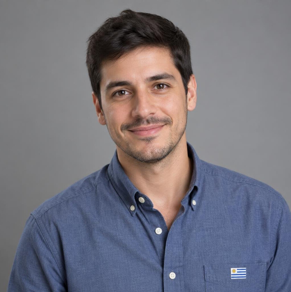 Studio portrait of a young Uruguayan man mystery fiction editor