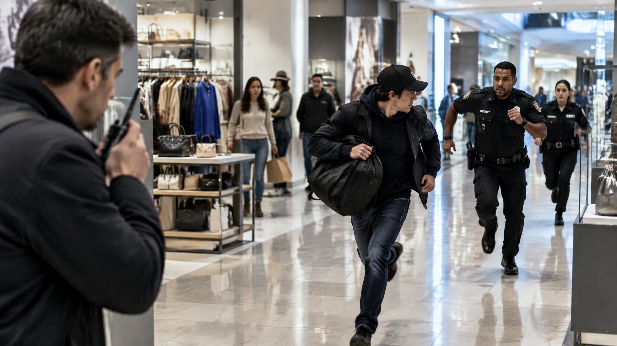 detective observing shoppers