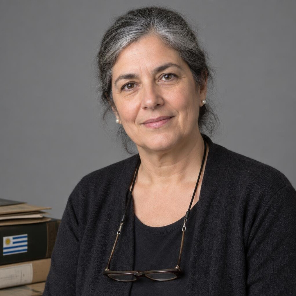 Studio portrait of an older Uruguayan woman archive researcher